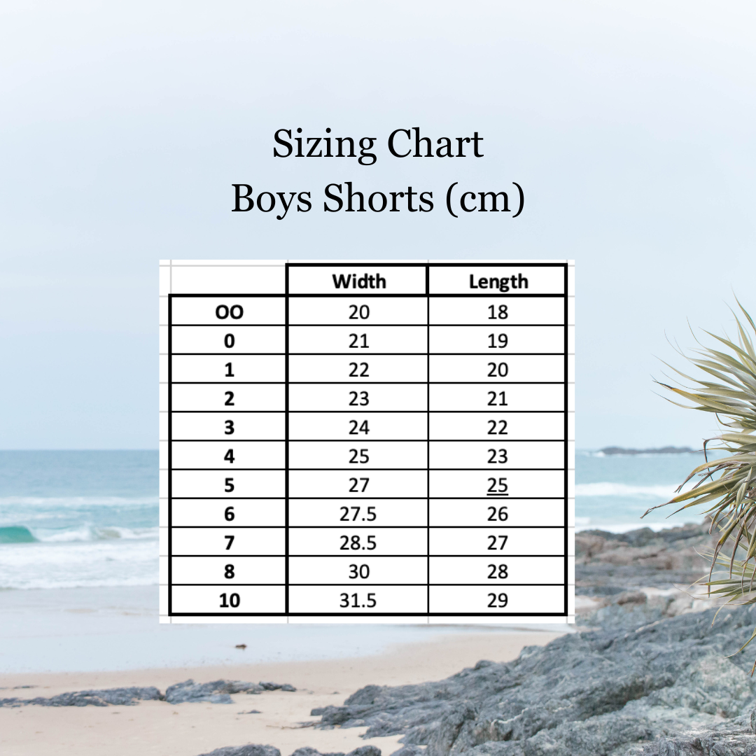 swimwear size chart