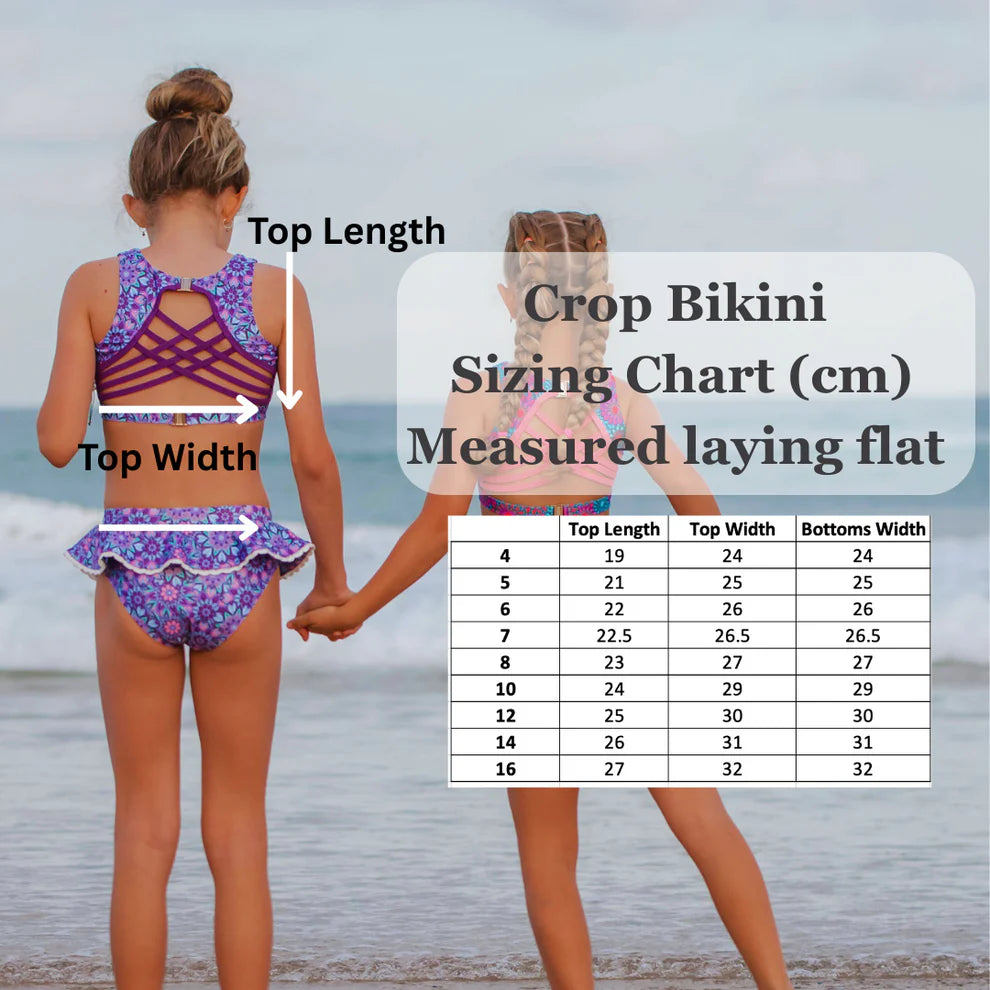 Girls swimwear chart