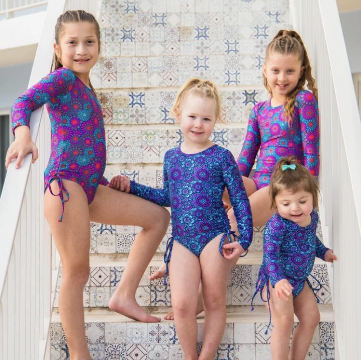 Long Sleeve Swimsuit Closed Backs
