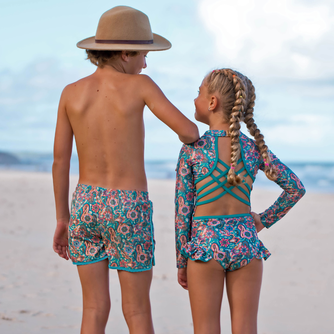 Mae Lee Open Back Girls Swimwear