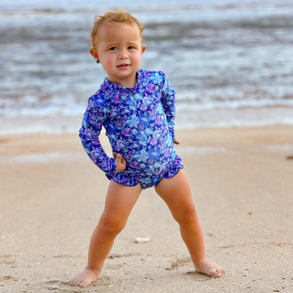 Sapphire Open Back Girls Swimwear