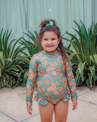 Mila Open Back Girls Swimwear