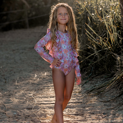 Our Tessa Kids Long Sleeve Swimsuit is the ultimate choice for parents who prioritise sun protection