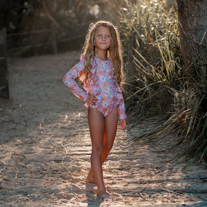 Our Tessa Kids Long Sleeve Swimsuit is the ultimate choice for parents who prioritise sun protection