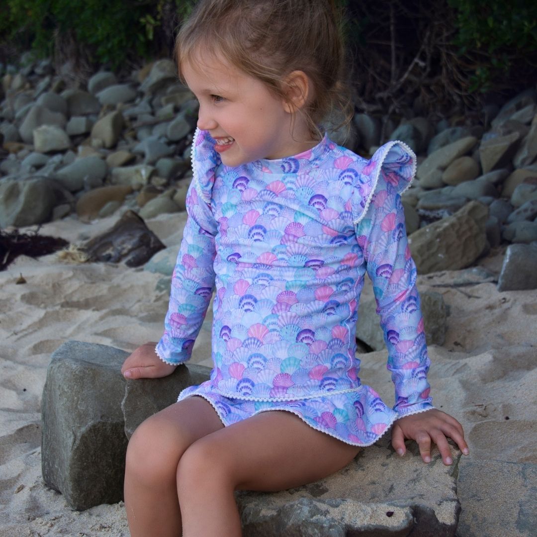 long sleeve two piece swimsuit
