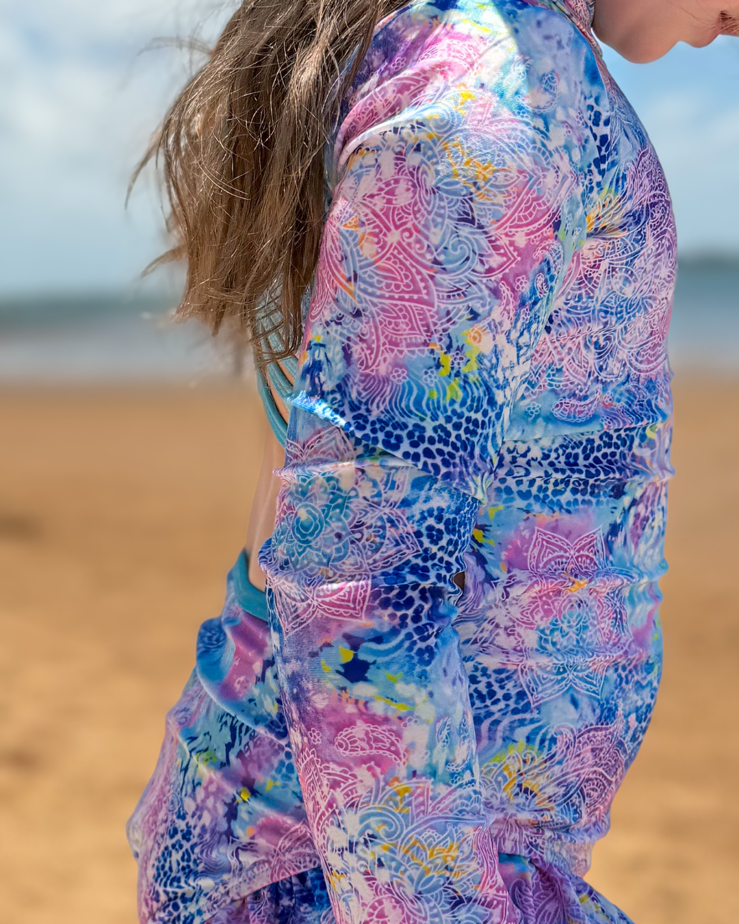 Marli Blue Open Back Girls Swimwear