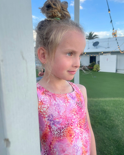 Marli Sleeveless Open Back Girls Swimwear