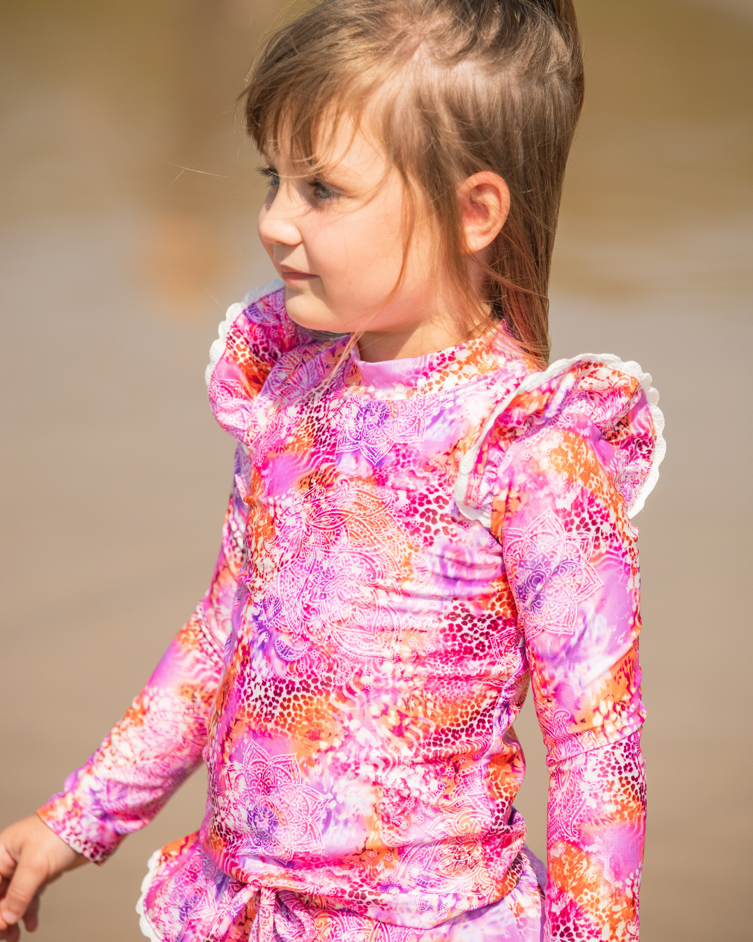 Marli Girls Long Sleeve Swimwear Rash Set