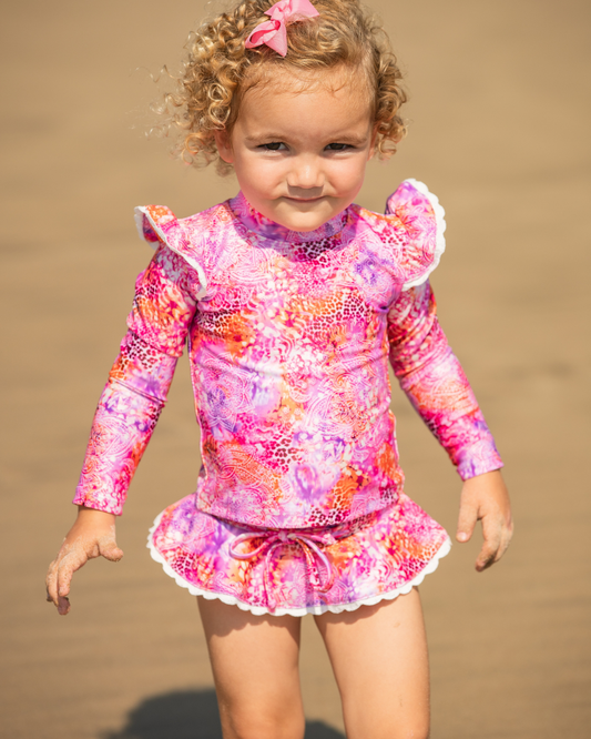 Marli Girls Long Sleeve Swimwear Rash Set
