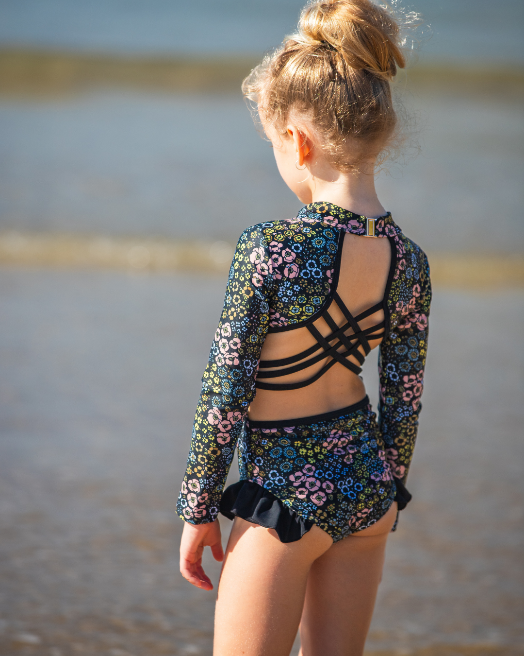 Pippa Open Back Girls Swimwear