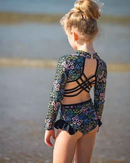 Pippa Open Back Girls Swimwear